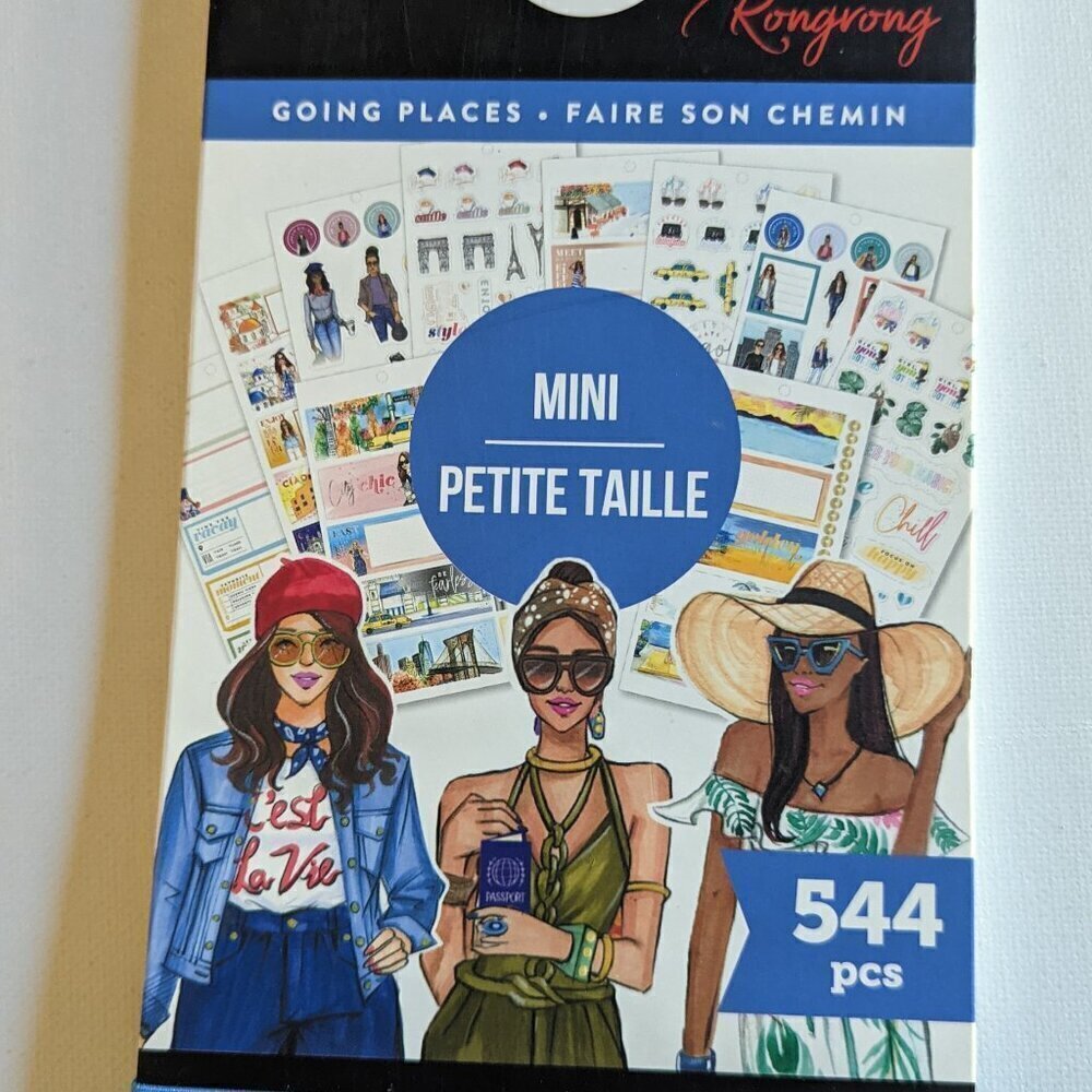 NWT Happy Planner Rong Rong 'Going Places' 544 pcs Sticker Book Mini Fashion NEW - Picture 2 of 4